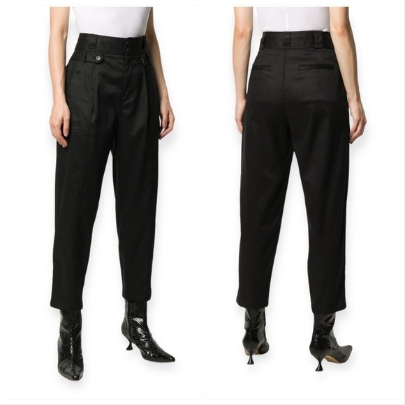 Nili Lotan Hannah Black high-rise cropped pants, Size 6 - Picture 1 of 16